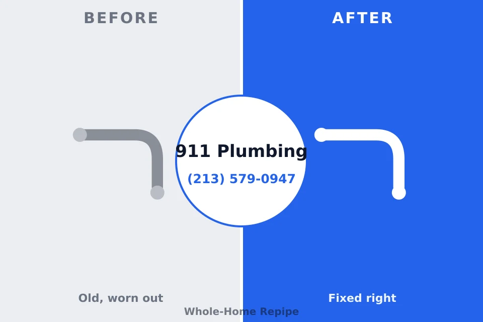 Before and after: plumbing company Clinton, IA